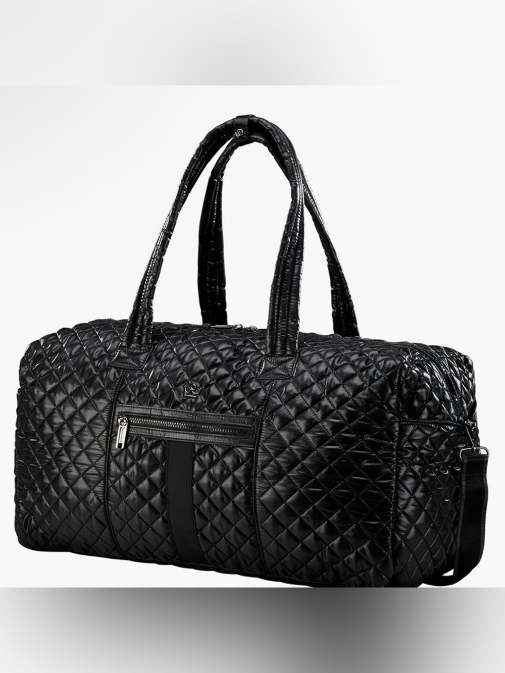 Oliver Thomas Black Quilted 24 + 7 Weekender Duffle MSRP $225
